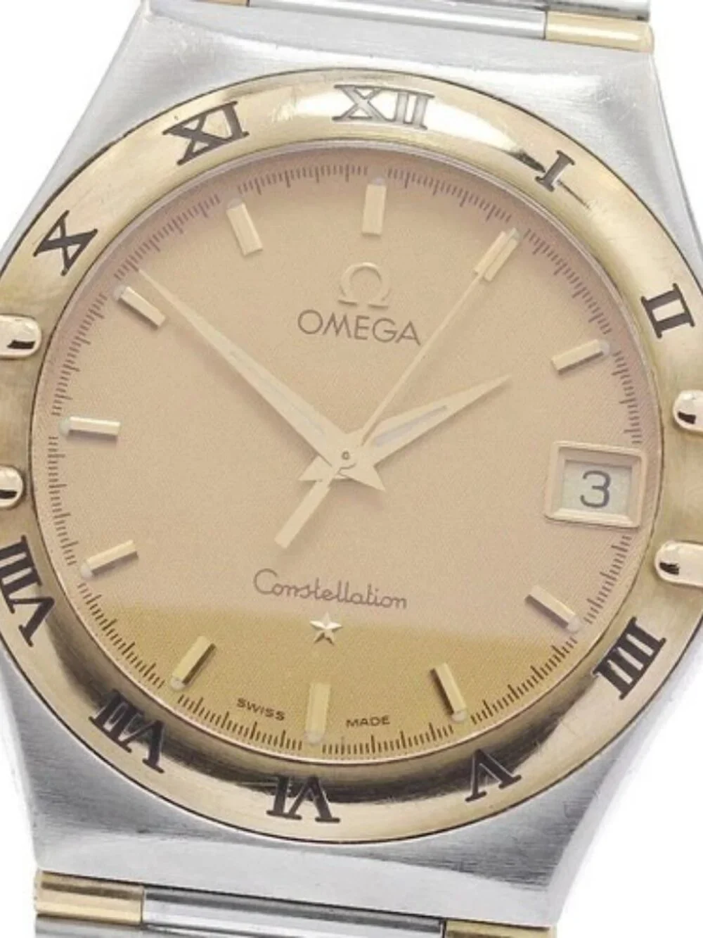 OMEGA Constellation 1312.10 date half bar gold Dial Quartz Men's Watch_945560